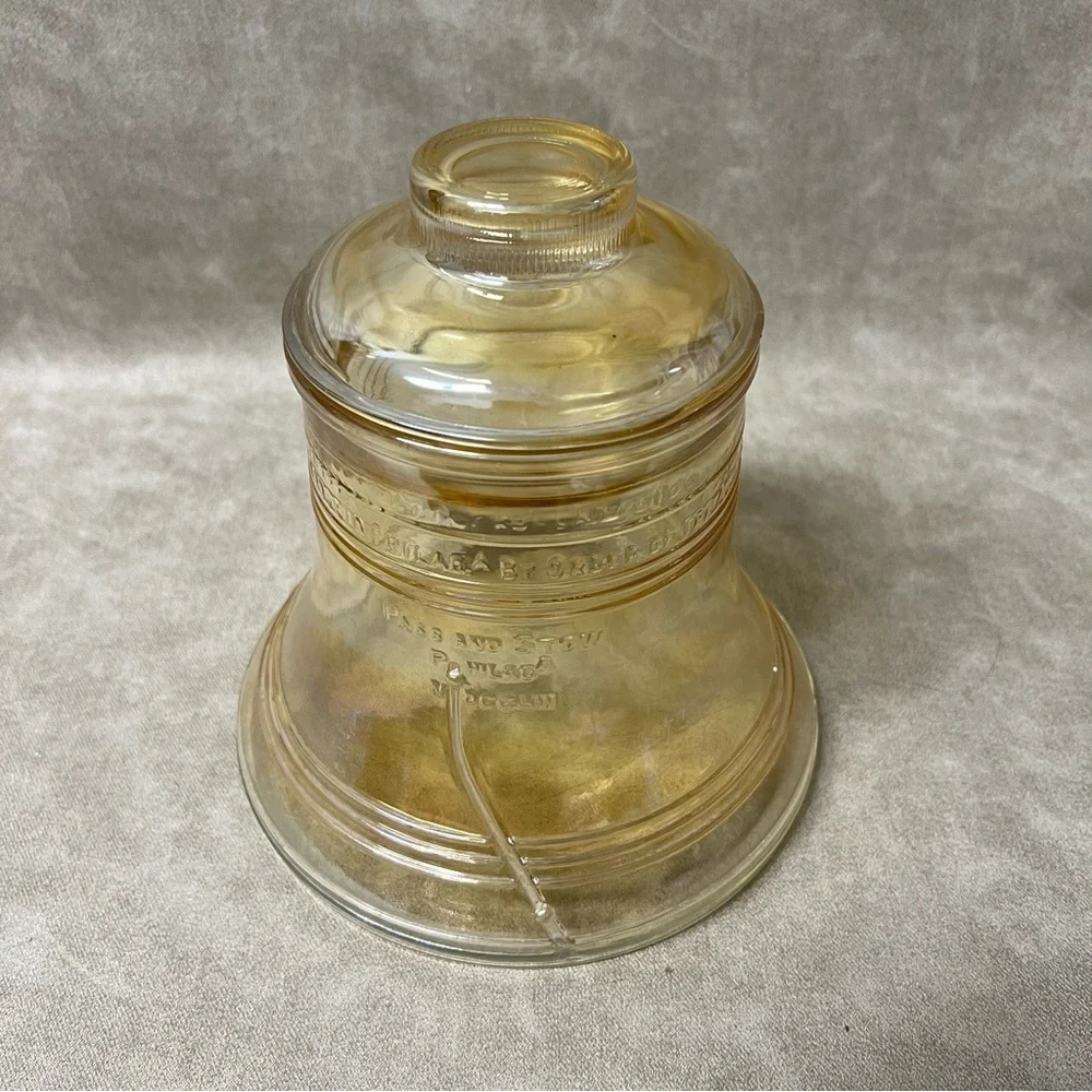 VTG.1976 BICENTENNIAL BARTLETT-COLLINS GLASS LIBERTY BELL COOKIE JAR